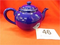 Hall cobalt blue Globe teapot