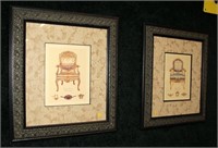 2- 12"x 10" Framed prints of Venetian baroque