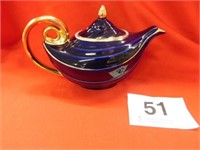 Hall marine blue Aladdin, oval lid teapot