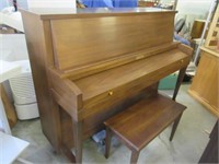 baldwin spinet upright piano & bench