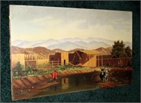 22"x 36" Oil on canvas Southwestern scene,