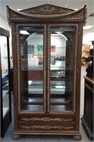 STUNNING EMPIRE STYLE LARGE LIGHTED CURIO