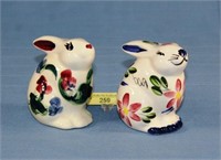 Two Hand Painted Rabbits