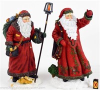 (2) Pipka Santa Figurines #11303 & #11315