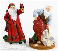 (2) Pipka Santa Figurines #11315