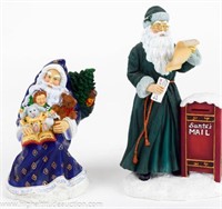 (2) Pipka Santa Figurines #11308 & #11311