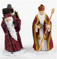 (2) Pipka Santa Figurines #11338 & #11337