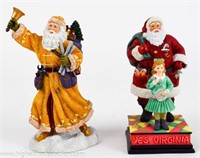 (2) Pipka Santa Figurines #1135 & #11323
