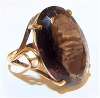 14k Gold Ring With Brown Topaz