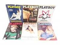 6 revues Playboy années 70-80