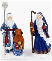 (2) Pipka Santa Figurines #11317 & #11319