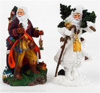 (2) Pipka Santa Figurines #11324 & #11325