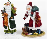 (2) Pipka Santa Figurines #11330 & #11321