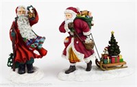 (2) Pipka Santa Figurines #11300 & #11346