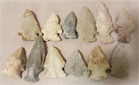 Indian artifacts - small arrow heads (12)