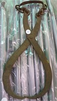 Ice Tongs - antique - good condition - rusty