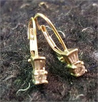 14K Gold earrings with two sets in each