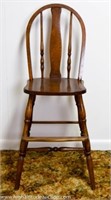 Walnut Finish Spindle Back Chair