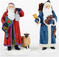 (2) Pipka Santa Figurines #11305 & #11309
