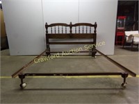 Wooden Headboard and Metal Frame