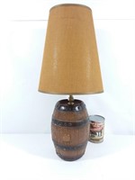 Lampe baril de bière en céramique, fonctionnelle