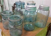 Ball canning jars (6), 4 - quarts, 2 - pints
