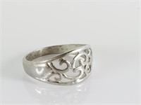 STERLING SILVER SCROLL RING