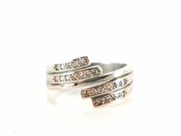 STERLING SILVER DUAL BAND RING
