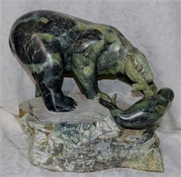 X - LARGE Soapstone Signed Arend /89