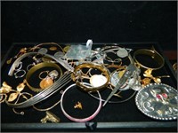 MISC. COSTUME JEWELRY WITH BELT BUCKLES