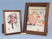 Two Framed Coca Cola Items