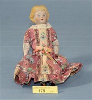 1920's 30's Porcelain Doll Extra Dress And Purse