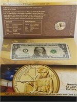 2014 NATIVE AMERICAN $1 ENHANCED UNC COIN CURRENCY