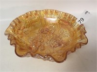 Fenton Footed Carnival Glass Bowl - 8" Dia.