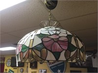 Large Stained Glass Light Fixture - 19" Dia.