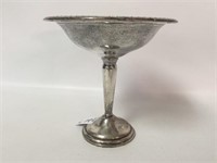 Weighted Sterling Silver Compote -6.5" Dia x 6" T
