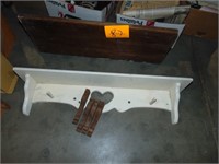 2 Vintage/Antique Wood Shelf and 4 Wood Brackets