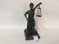 Bronze Statue w/Marble Base - 8.5" Tall