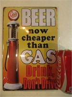 Affiche "Beer now cheaper than gas"