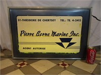 Affiche lumineuse "Pierre Borne Marine inc." 2cote