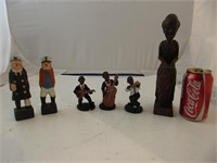 Lot de figurines sculptées + jazzman