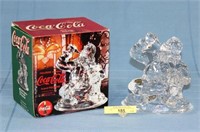 Crystal Coca Cola Santa Figurine