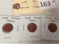 Lot of 3 Red Dot Tax Tokens