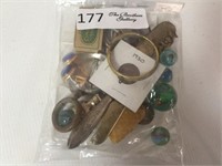 Grab Bag, Jewelry, Coins, Buttons and Etc