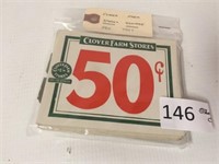 Vintage Clover Farm Store Price Tags & Coupons
