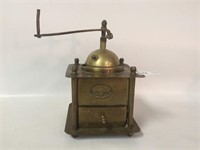Solid Brass Coffee Grinder by Rekord - 8" Tall
