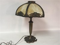 Victorian Slag Glass Lamp - 22" Tall