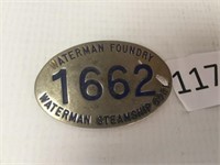 Early Waterman Steamship Employee Badge, Mobile AL