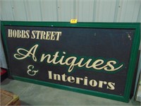 Large Wood Painted Sign