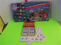 Vintage Flinch Card Game and NFL QuarterBack Game
